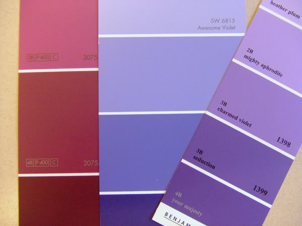 Shades Of Purple Colour Chart