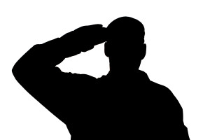 British Army Soldier Saluting