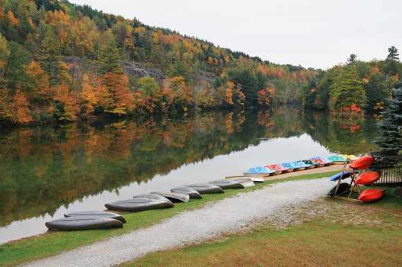 Perfect fall day for paddling at Emerald Lake State Park by Robert Kautz